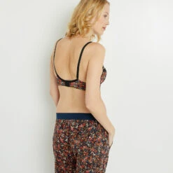 SOUTIEN-GORGE EMBOITANT GROSSESSE NOIR/BLEU -Rougegorge Boutique 11031701 D