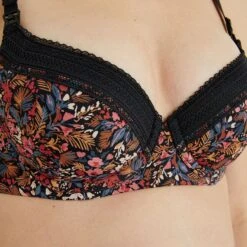 SOUTIEN-GORGE AMPLI ALLAITEMENT NOIR/BLEU -Rougegorge Boutique 11031801 Z