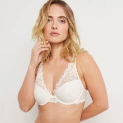 SOUTIEN-GORGE AMPLI FOULARD ECRU -Rougegorge Boutique 11145700 M