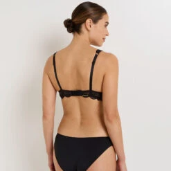 SOUTIEN-GORGE AMPLI FOULARD NOIR -Rougegorge Boutique 11145701 D