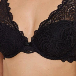 SOUTIEN-GORGE AMPLI FOULARD NOIR -Rougegorge Boutique 11145701 Z