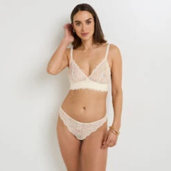 TANGA DENTELLE ECRU -Rougegorge Boutique 11194200 D