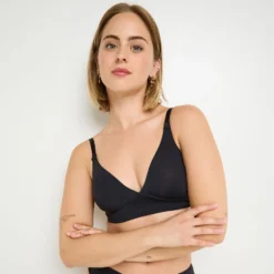 SOUTIEN-GORGE SANS ARMATURES MICROFIBRE NOIR -Rougegorge Boutique 11257701 M