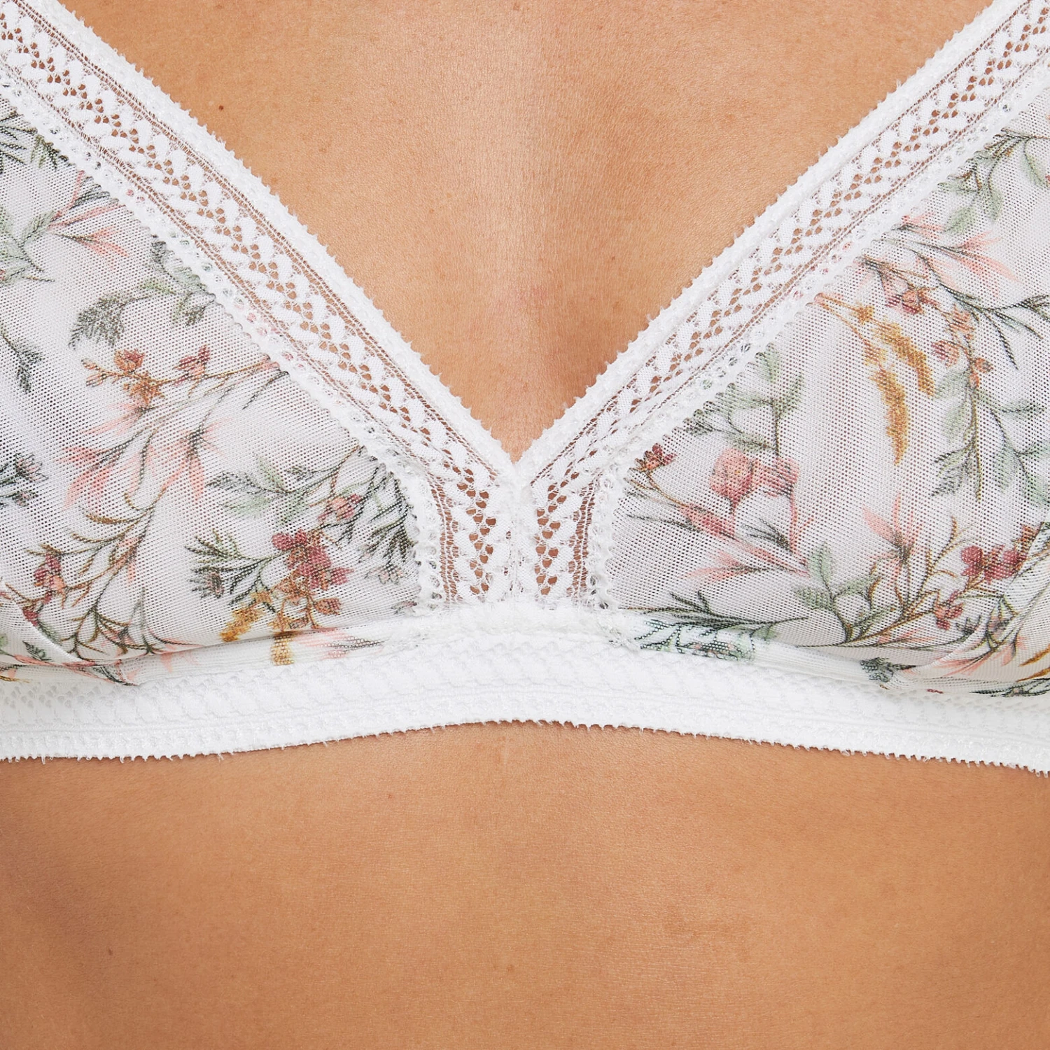 SOUTIEN-GORGE SANS ARMATURES MULTICO BLANC SOUTIEN-GORGE SANS ARMATURES MULTICO BLANC -Rougegorge Boutique 11259000 Z