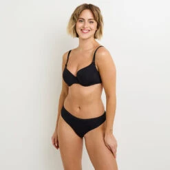 TANGA MICROFIBRE RECYCLEE NOIR -Rougegorge Boutique 11276001 D