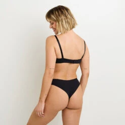 TANGA MICROFIBRE RECYCLEE NOIR -Rougegorge Boutique 11276001 Z