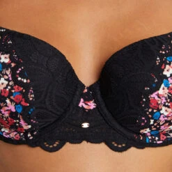 SOUTIEN-GORGE AMPLI EMBOITANT NOIR/ROSE -Rougegorge Boutique 11286104 Z