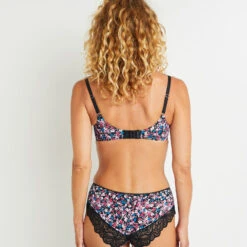 SOUTIEN-GORGE EMBOITANT NOIR/ROSE -Rougegorge Boutique 11286304 D