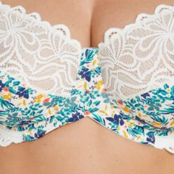 SOUTIEN-GORGE GRANDS BONNETS BLANC/VERT -Rougegorge Boutique 11286405 Z