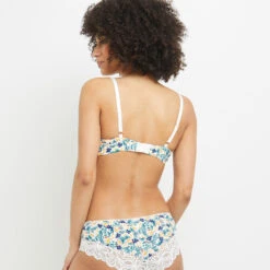 SOUTIEN-GORGE SANS ARMATURES BLANC/VERT -Rougegorge Boutique 11286506 D