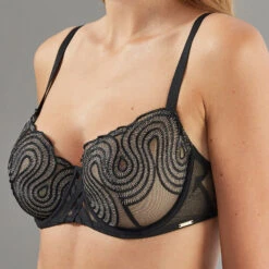SOUTIEN-GORGE BALCONNET NOIR/ARGENT -Rougegorge Boutique 11296700 Z
