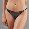 STRING TULLE BRODE NOIR/ARGENT 2 STRING TULLE BRODE NOIR/ARGENT -Rougegorge Boutique 11296800 F