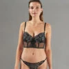 SOUTIEN-GORGE CORBEILLE NOIR/ARGENT -Rougegorge Boutique 11297000 F