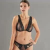 SOUTIEN-GORGE FOULARD NOIR -Rougegorge Boutique 11297300 F