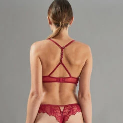 SOUTIEN-GORGE PUSH UP DENTELLE BORDEAUX -Rougegorge Boutique 11299700 D