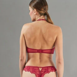 SOUTIEN-GORGE PLONGEANT DENTELLE BORDEAUX -Rougegorge Boutique 11299900 D
