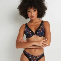 SOUTIEN-GORGE AMPLIFORME NOIR/ROSE
