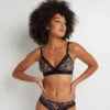 SOUTIEN-GORGE SANS ARMATURES NOIR/ROSE