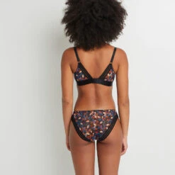 CULOTTE TULLE BRODE NOIR/ROSE -Rougegorge Boutique 11302700 Z