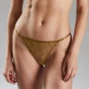 STRING TULLE BRODE BRONZE -Rougegorge Boutique 11308400 F