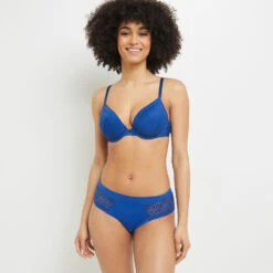 SHORTY DENTELLE BLEU -Rougegorge Boutique 11311300 D