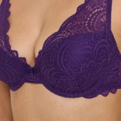 SOUTIEN-GORGE AMPLI FOULARD DENTELLE VIOLET -Rougegorge Boutique 11311604 Z