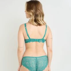 SOUTIEN-GORGE AMPLI FOULARD DENTELLE Vert Clair -Rougegorge Boutique 11311605 D