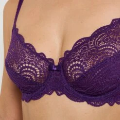 SOUTIEN-GORGE EMBOITANT DENTELLE VIOLET -Rougegorge Boutique 11311804 Z