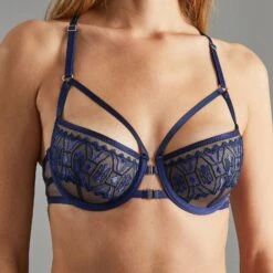 Bella SOUTIEN-GORGE AMPLIFORME CORBEILLE MULTICO BLEU 4 Bella SOUTIEN-GORGE AMPLIFORME CORBEILLE MULTICO BLEU -Rougegorge Boutique 20008500 Z
