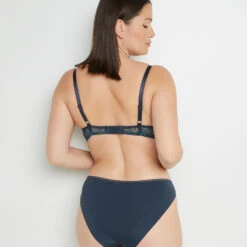 SOUTIEN-GORGE AMPLIFORME DENTELLE MULTICO BLEU 5 SOUTIEN-GORGE AMPLIFORME DENTELLE MULTICO BLEU -Rougegorge Boutique 20009600 D