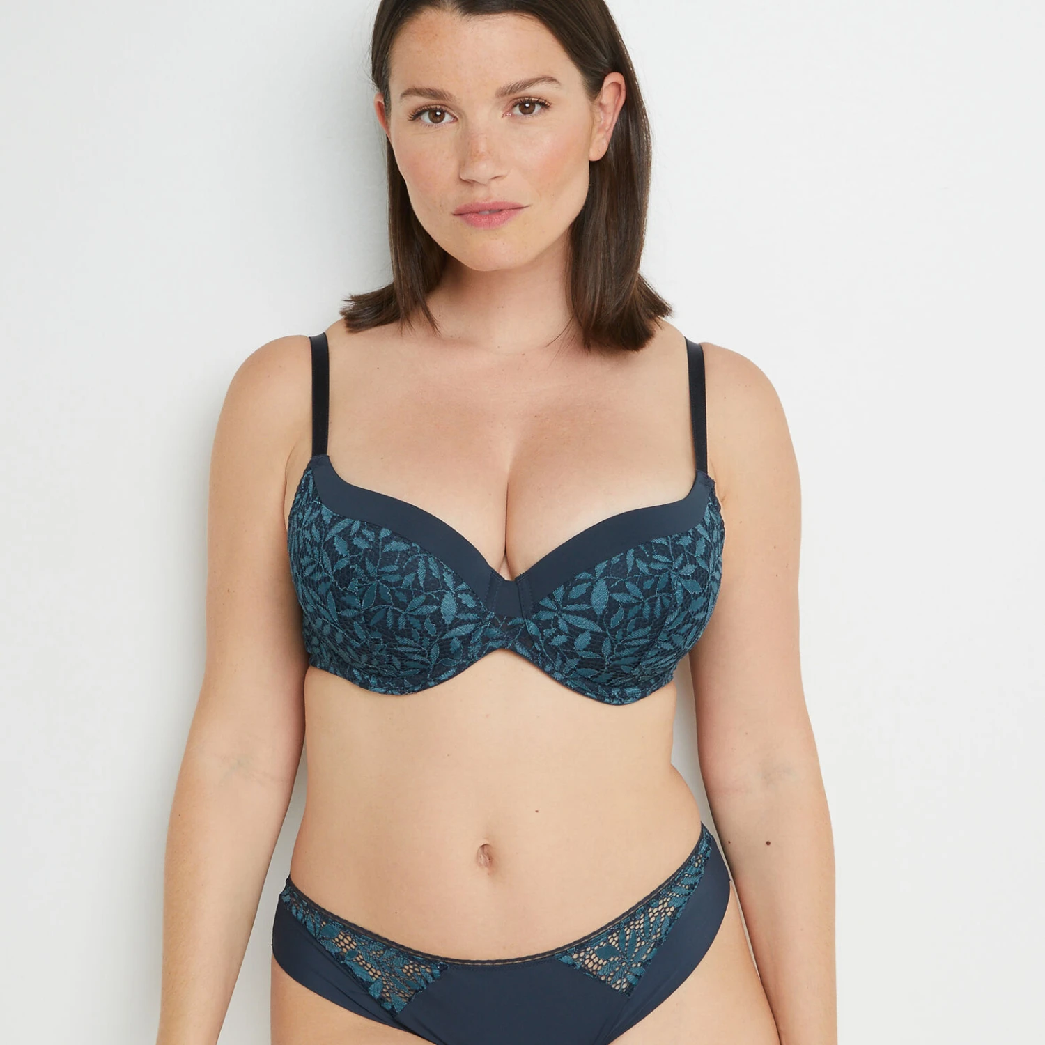 SOUTIEN-GORGE AMPLIFORME DENTELLE MULTICO BLEU SOUTIEN-GORGE AMPLIFORME DENTELLE MULTICO BLEU -Rougegorge Boutique 20009600 F