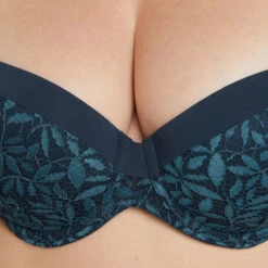 SOUTIEN-GORGE AMPLIFORME DENTELLE MULTICO BLEU 4 SOUTIEN-GORGE AMPLIFORME DENTELLE MULTICO BLEU -Rougegorge Boutique 20009600 Z