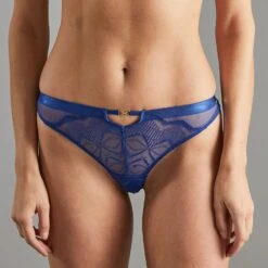 Blue TANGA DENTELLE BLEU