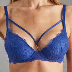 Blue SOUTIEN-GORGE PUSH UP DENTELLE BLEU 4 Blue SOUTIEN-GORGE PUSH UP DENTELLE BLEU -Rougegorge Boutique 20011600 Z