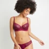 SOUTIEN-GORGE EMBOITANT DENTELLE BORDEAUX -Rougegorge Boutique 20014600 F