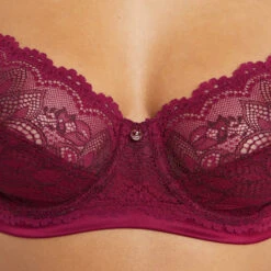 SOUTIEN-GORGE EMBOITANT DENTELLE BORDEAUX -Rougegorge Boutique 20014600 Z