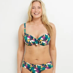 MAILLOT DE BAIN COQUE MICROFIBRE MULTICO ROSE -Rougegorge Boutique 20015900 C