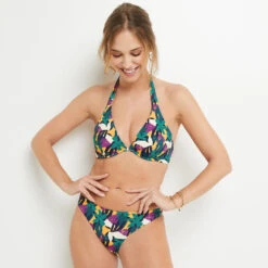 MAILLOT DE BAIN SLIP MIDI MULTICO ROSE 4 MAILLOT DE BAIN SLIP MIDI MULTICO ROSE -Rougegorge Boutique 20016000 D