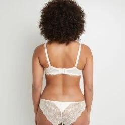 SOUTIEN-GORGE EMBOITANT DENTELLE BLANC -Rougegorge Boutique 20017300 D
