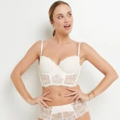 SOUTIEN-GORGE BUSTIER DOS NU BLANC