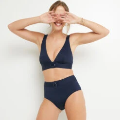 MAILLOT DE BAIN CULOTTE HAUTE MARINE -Rougegorge Boutique 20018800 D