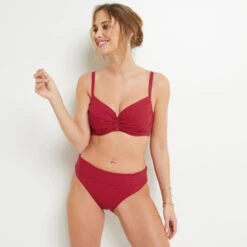 Lotus MAILLOT DE BAIN SLIP MAXI ROUGE -Rougegorge Boutique 20021301 D