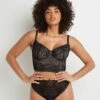 SOUTIEN-GORGE CORBEILLE BUSTIER NOIR -Rougegorge Boutique 20022900 F