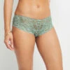 SHORTY DENTELLE RECYCLEE Vert Clair 2 SHORTY DENTELLE RECYCLEE Vert Clair -Rougegorge Boutique 20023700 F