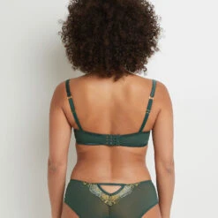 SOUTIEN-GORGE CORBEILLE TULLE VERT FONCE -Rougegorge Boutique 20023900 D