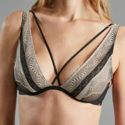 SOUTIEN-GORGE FOULARD TULLE NOIR -Rougegorge Boutique 20027900 Z