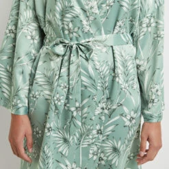 DESHABILLE SATIN IMPRIMEE Vert Clair -Rougegorge Boutique 20028800 Z