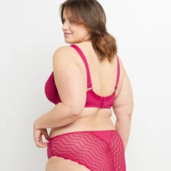SOUTIEN-GORGE GRANDS BONNETS FUCHSIA -Rougegorge Boutique 20031400 D