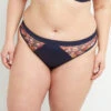 Blanche TANGA TULLE MULTICO BLEU -Rougegorge Boutique 20032600 F
