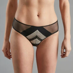 SHORTY TULLE BRODE NOIR